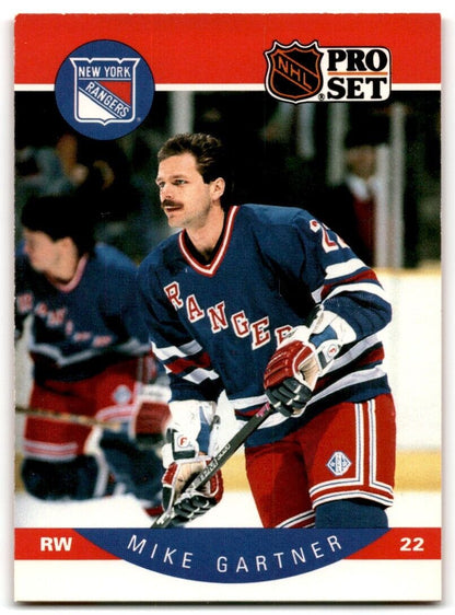 1990-91 Pro Set Mike Gartner New York Rangers #196