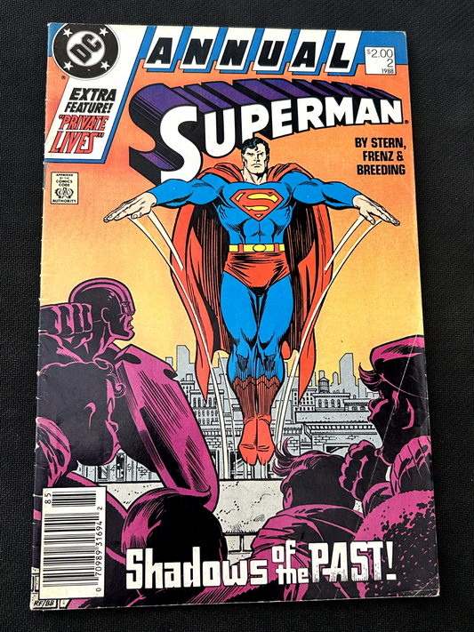 DC comics annual superman #2 1988 newsstand Edition