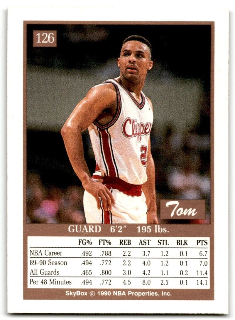 1990-91 SkyBox Tom Garrick Los Angeles Clippers #126