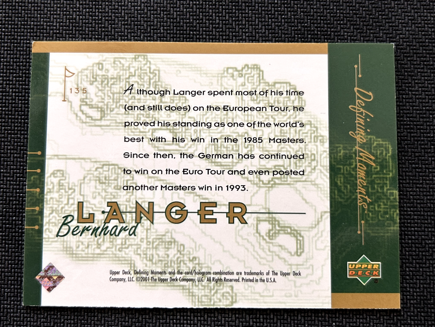 Bernhard Langer 2011 Upper Deck golf #135