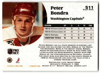 1991-92 Pro Set Peter Bondra Washington Capitals #511