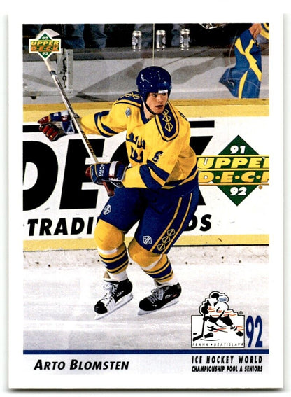 1992-93 Upper Deck Arto Blomsten Rookie Sweden #376