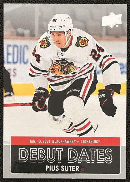 2021-22 Upper Deck Debut Dates Pius Suter Chicago Blackhawks #DD-19