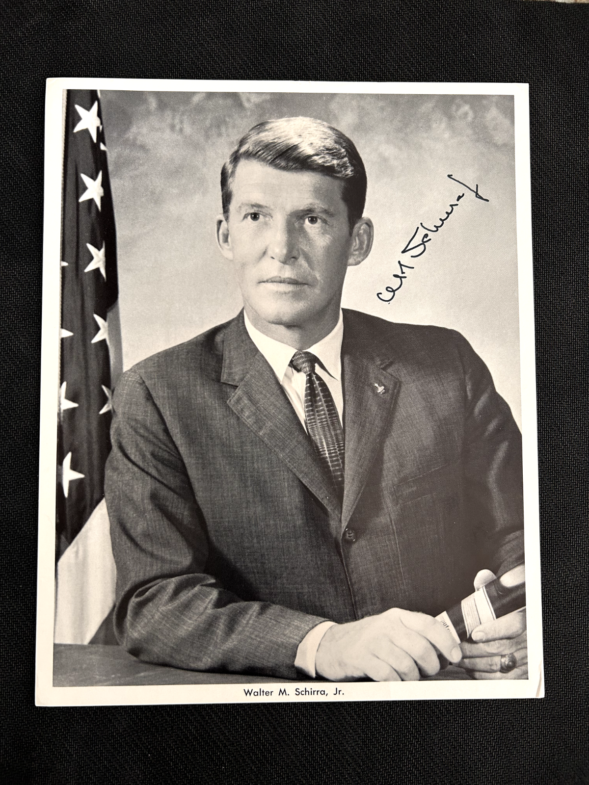 NASA  Mercury Apollo Astronaut Walter Schirra  AUTOPEN signed portrait photo