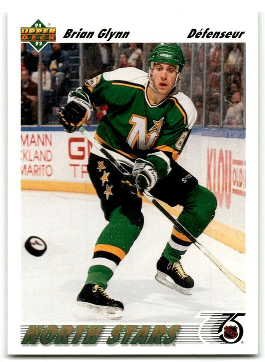 1991-92 Upper Deck French Brian Glynn Rookie Minnesota North Stars #158