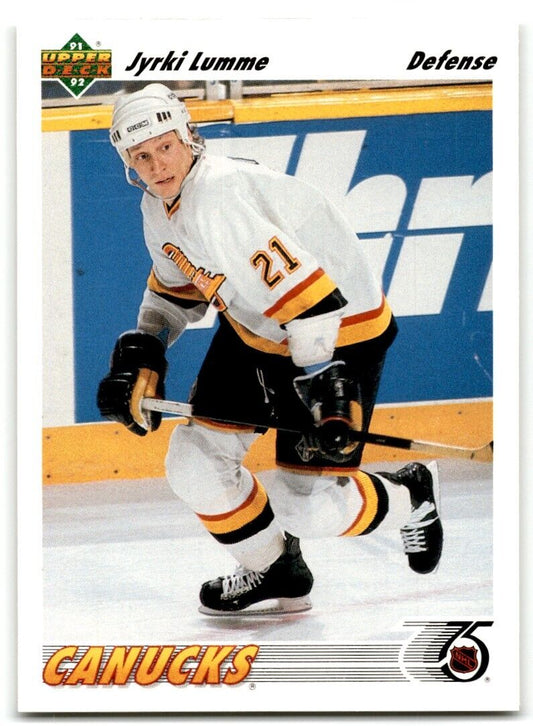 1991-92 Upper Deck Jyrki Lumme Vancouver Canucks #114