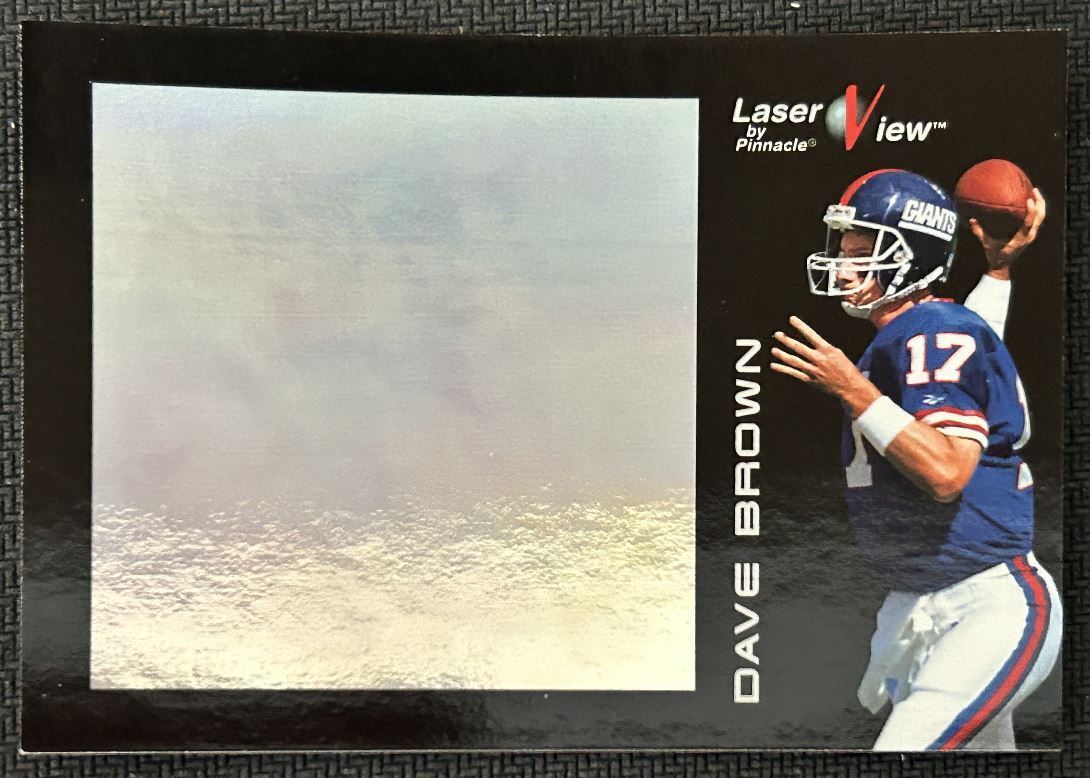 1996 Pinnacle Laser View Hologram Dave Brown New York Giants #22