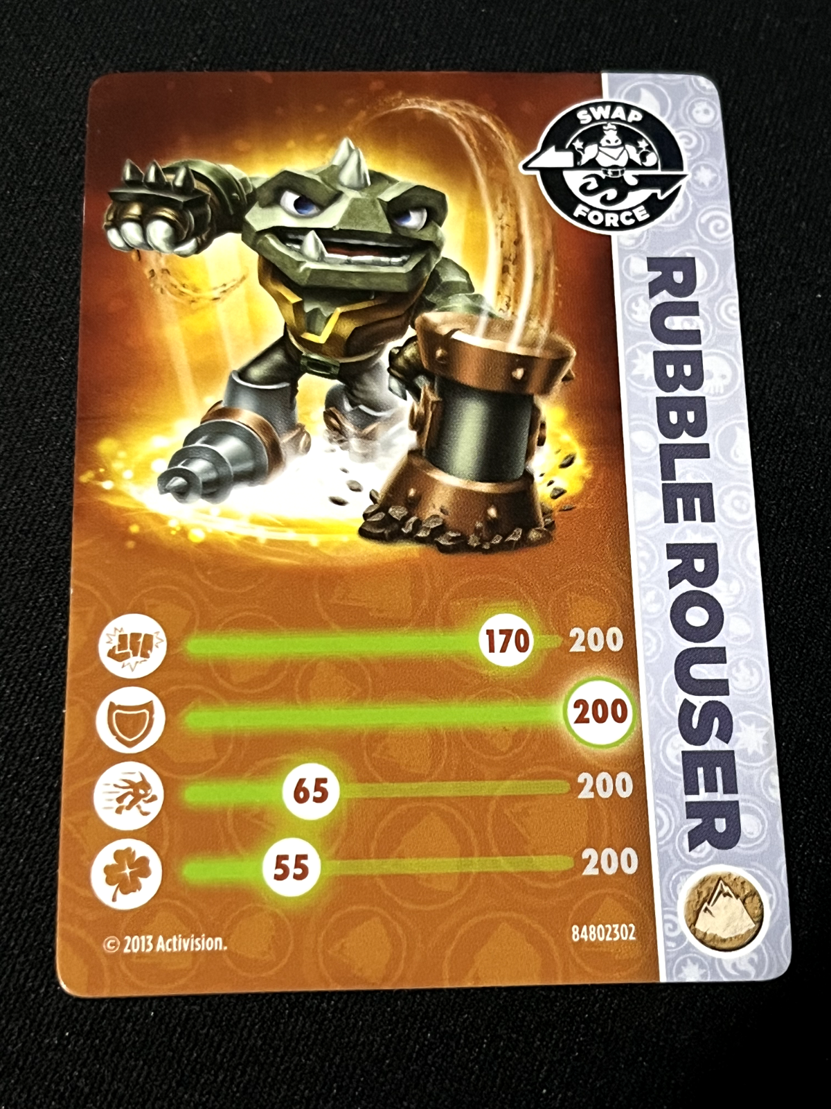 Activision Skylanders Swap Force Trading Card Rubble Rouser