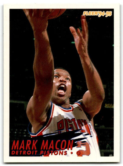 1994-95 Fleer Mark Macon Detroit Pistons #282