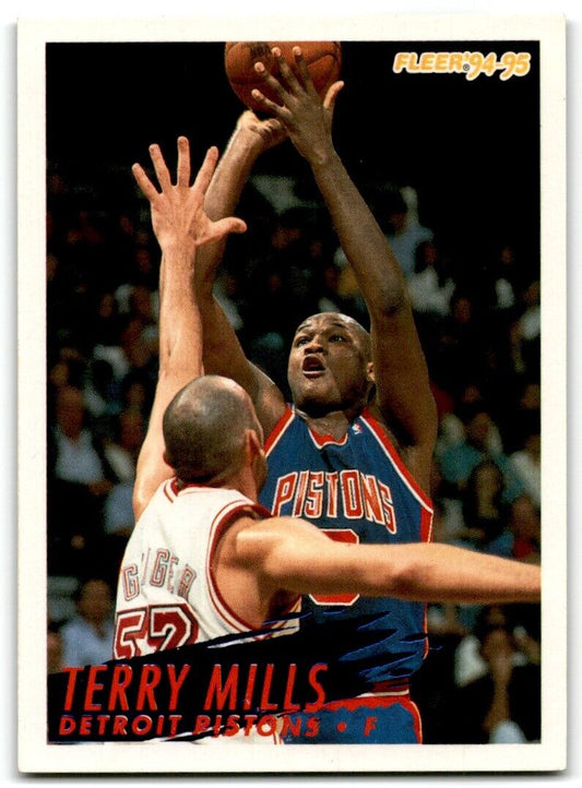 1994-95 Fleer Terry Mills Detroit Pistons #69