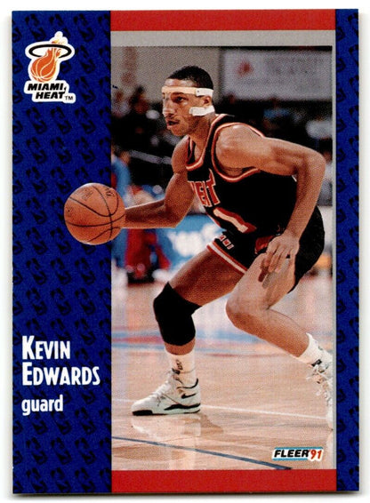 1991-92 Fleer Kevin Edwards Miami Heat #108