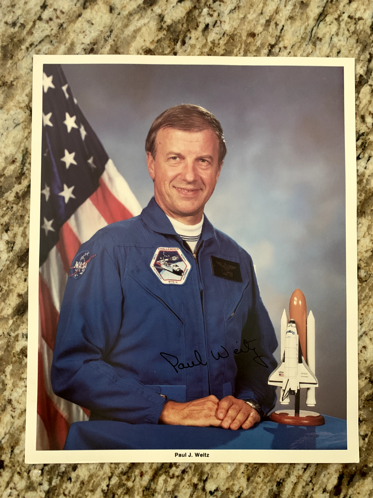 NASA Space Shuttle Astronaut Paul Weitz autopen signed official litho