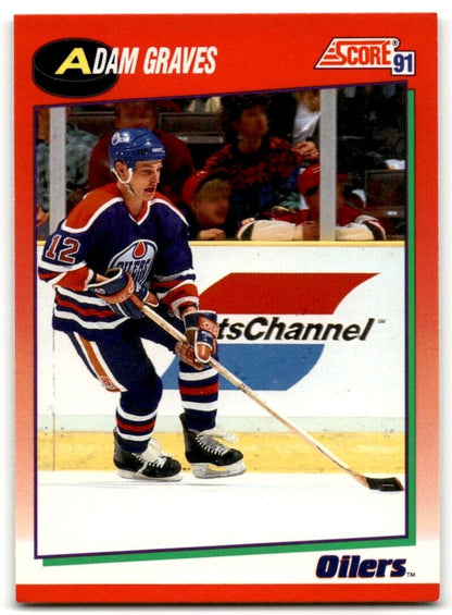 1991-92 Score Canadian Bilingual Adam Graves Edmonton Oilers #235