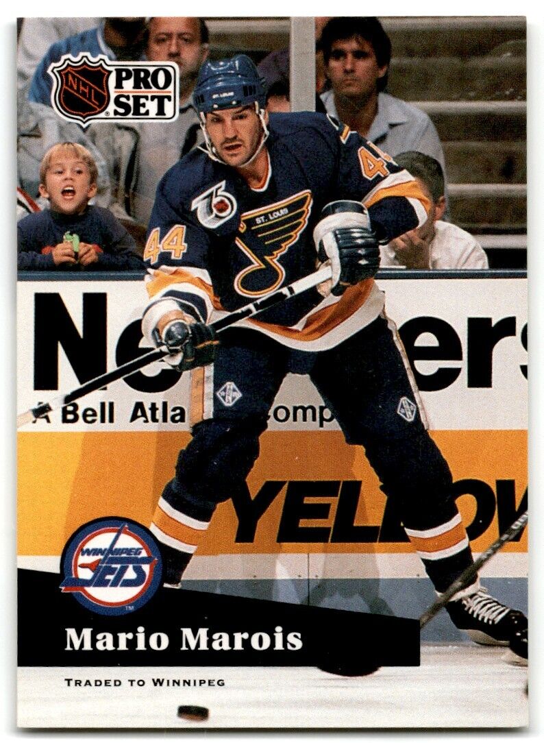 1991-92 Pro Set Mario Marois Winnipeg Jets #477