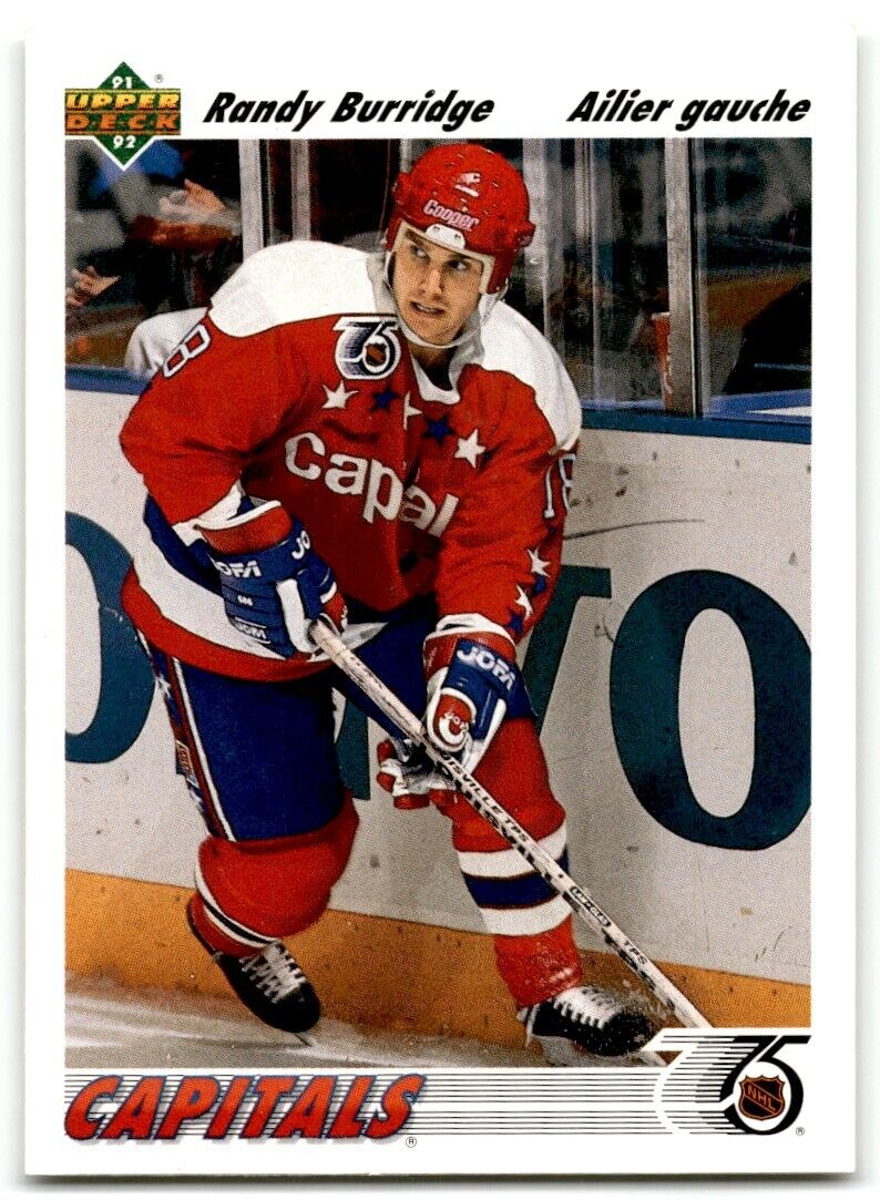 1991-92 Upper Deck French Randy Burridge Washington Capitals #567