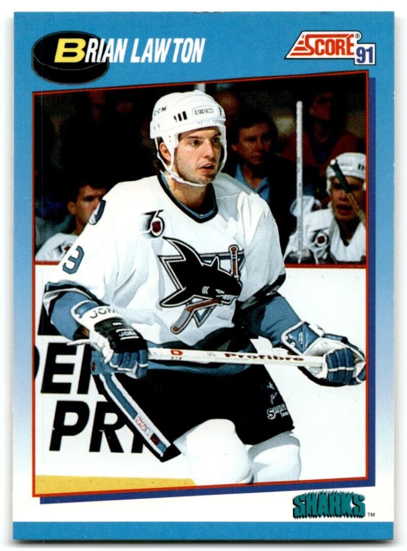 1991-92 Score Canadian Bilingual Brian Lawton San Jose Sharks #648