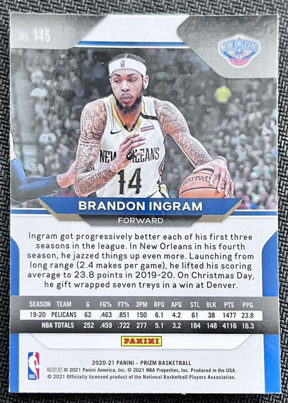 2020-21 Panini Prizm Brandon Ingram New Orleans Pelicans #145