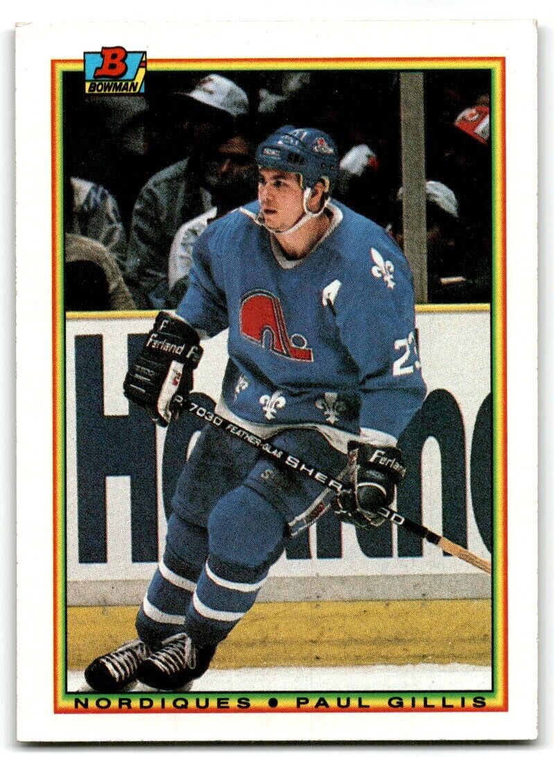 1990-91 Bowman Paul Gillis Quebec Nordiques #165