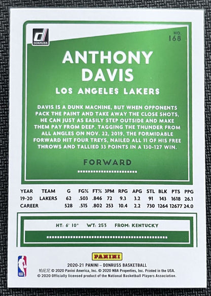 2020-21 Donruss Anthony Davis Los Angeles Lakers #168