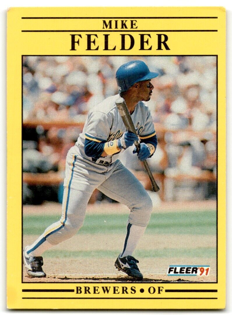 1991 Fleer Mike Felder Milwaukee Brewers #583