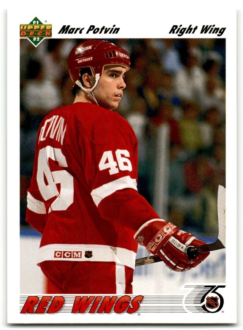 1991-92 Upper Deck Marc Potvin Rookie Detroit Red Wings #405