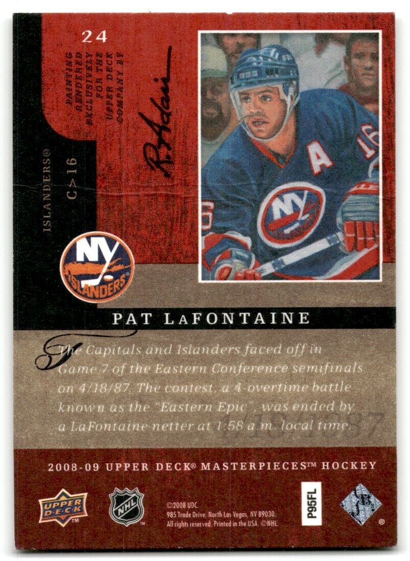 2008-09 Upper Deck Masterpieces Pat LaFontaine New York Islanders #24