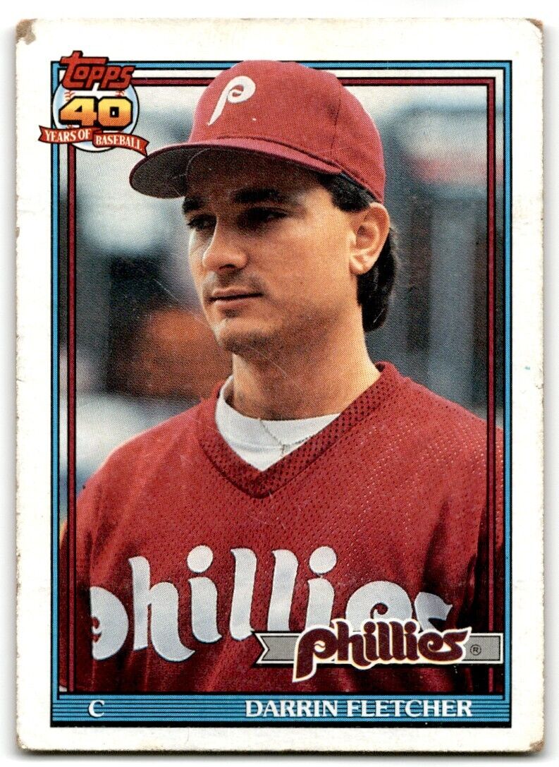 1991 Topps Darrin Fletcher Philadelphia Phillies #9