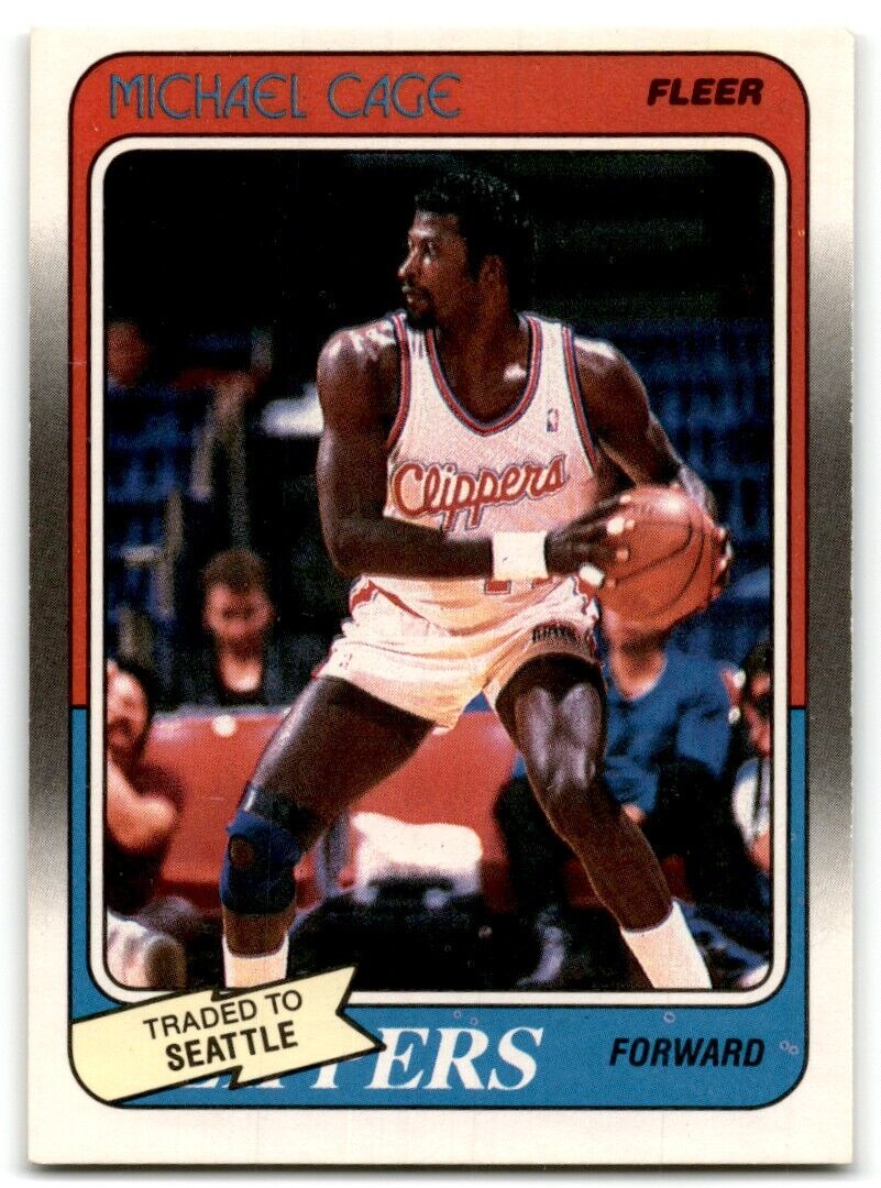 1988-89 Fleer Michael Cage Seattle SuperSonics #62