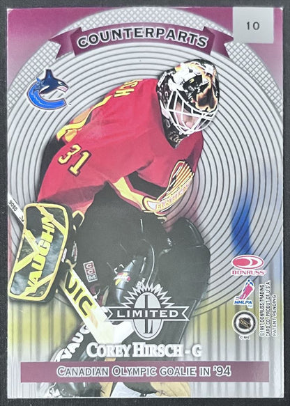 1997-98 Donruss Limited Exposure Counterparts Corey Hirs / Trevor Kidd Vancouver