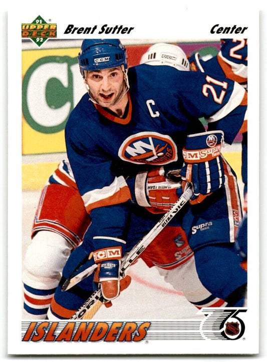 1991-92 Upper Deck Brent Sutter New York Islanders #140