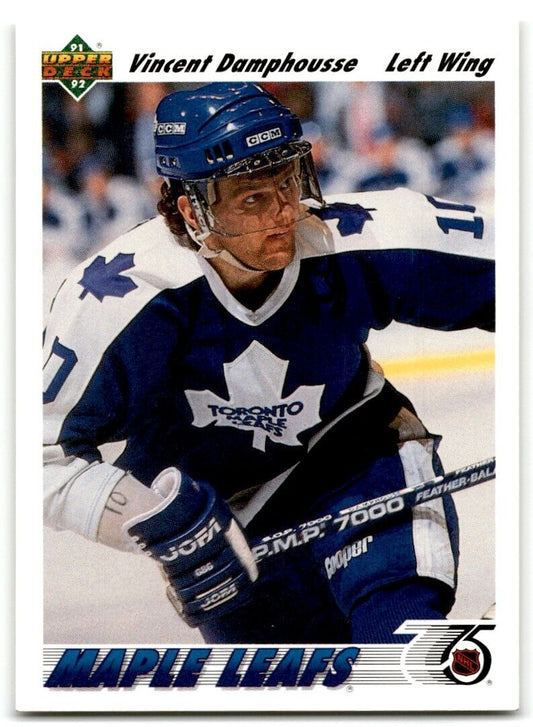 1991-92 Upper Deck Vincent Damphousse Toronto Maple Leafs #136