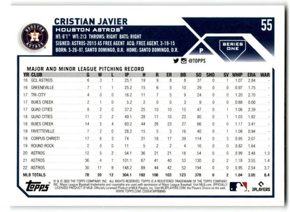 2023 Topps Cristian Javier Houston Astros #55