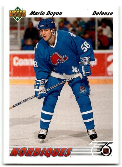 1991-92 Upper Deck Mario Doyon Rookie Quebec Nordiques #411