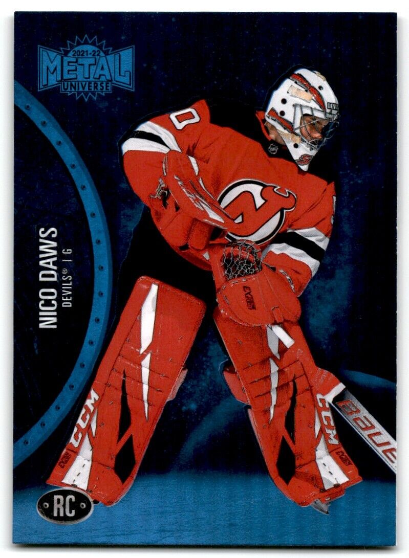 2021-22 Skybox Metal Universe Nico Daws Rookie New Jersey Devils #184