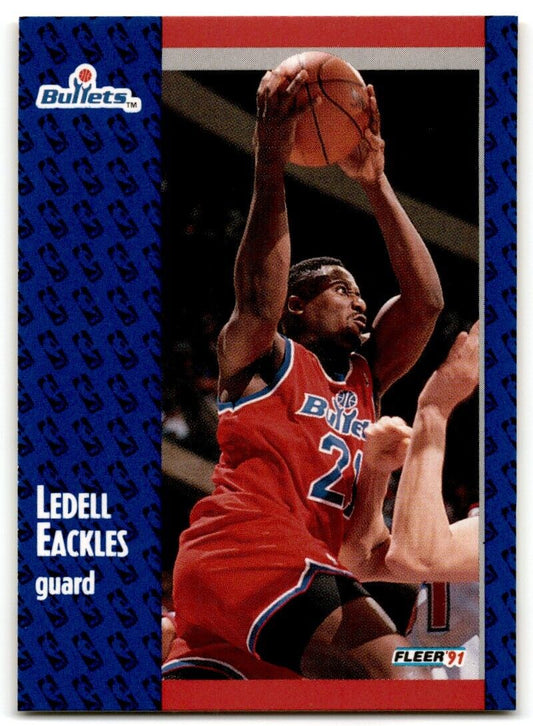 1991-92 Fleer Ledell Eackles Washington Bullets #204