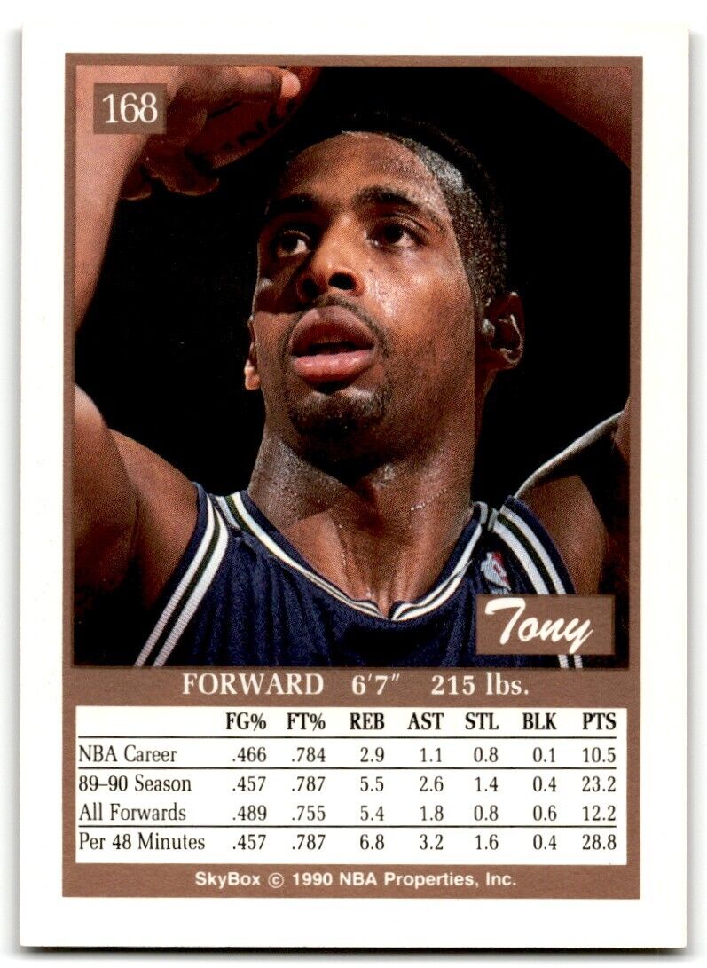 1990-91 SkyBox Tony Campbell Minnesota Timberwolves #168