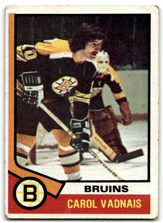 1974-75 Topps Carol Vadnais Boston Bruins #165