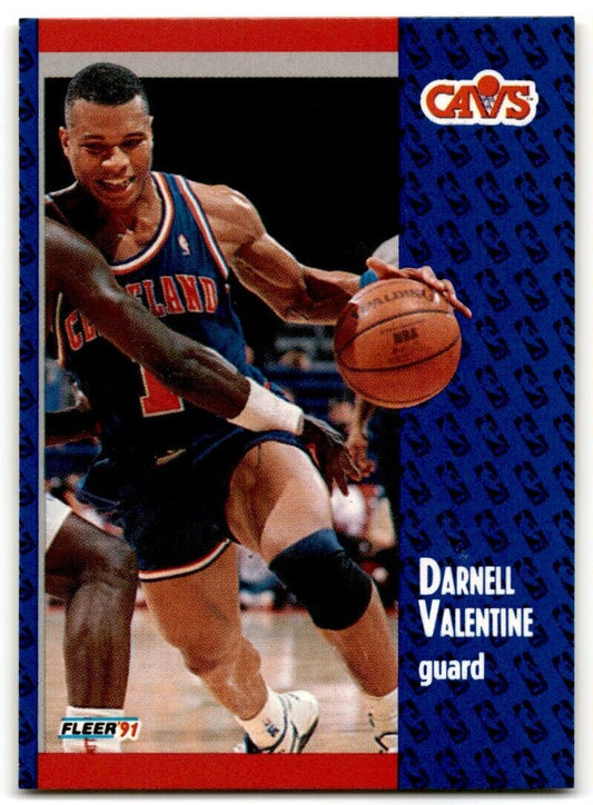 1991-92 Fleer Darnell Valentine Cleveland Cavaliers #39