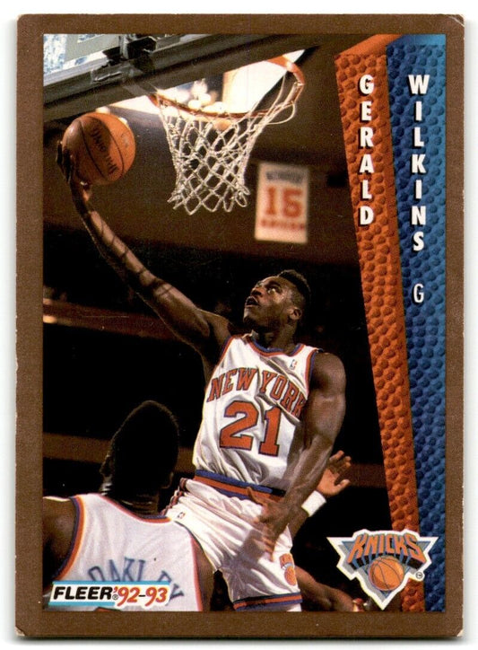 1992-93 Fleer Gerald Wilkins New York Knicks #157