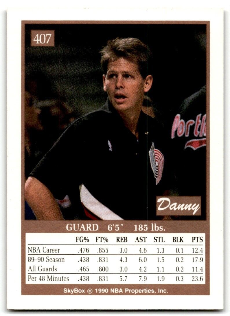 1990-91 SkyBox Danny Ainge Portland Trail Blazers #407