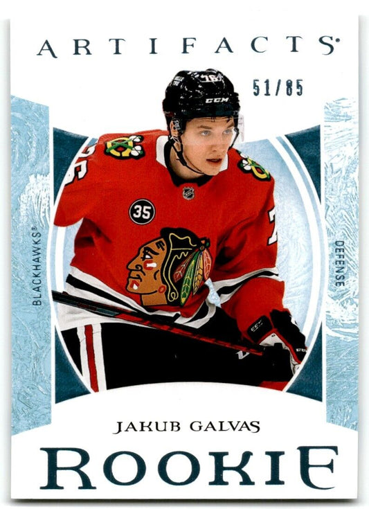 2022-23 Upper Deck Artifacts Light Blue Steel Jakub Galvas Rookie 51/85 Chicago