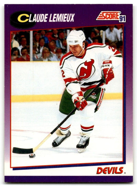 1991-92 Score Claude Lemieux New Jersey Devils #22