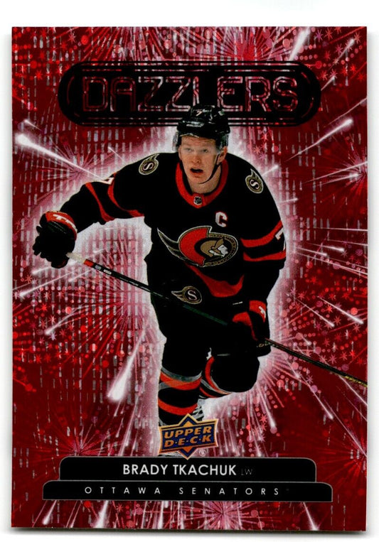 2022-23 Upper Deck Dazzlers Brady Tkachuk red Ottawa Senators #DZ-2