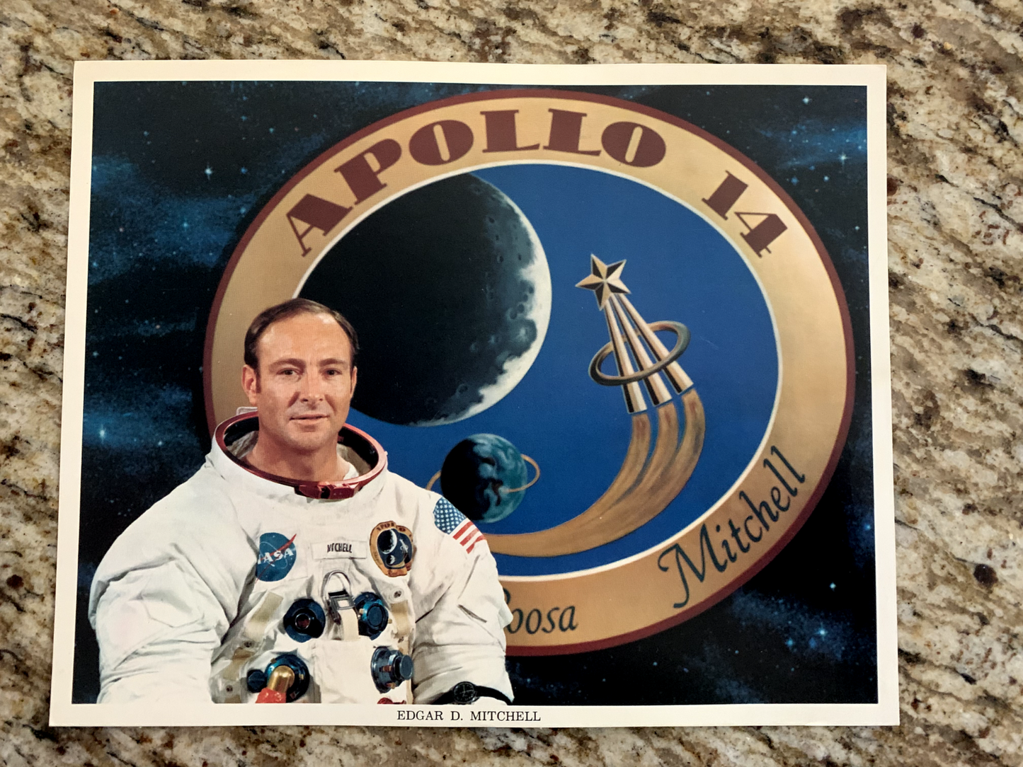 Apollo 14 astronaut Edgar Mitchell official litho