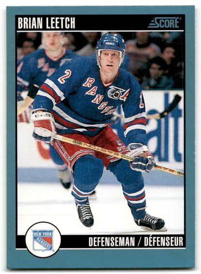 1992-93 Score Brian Leetch New York Rangers #375