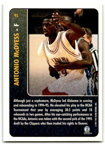 1997-98 Score Board Rookies Antonio McDyess Alabama Crimson Tide #95