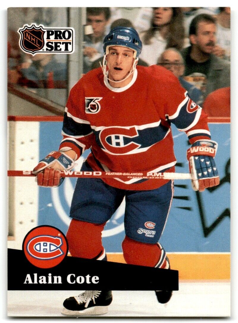 1991-92 Pro Set Alain Cote Rookie Montreal Canadiens #417