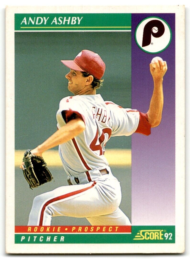 1992 Score Andy Ashby Philadelphia Phillies #396