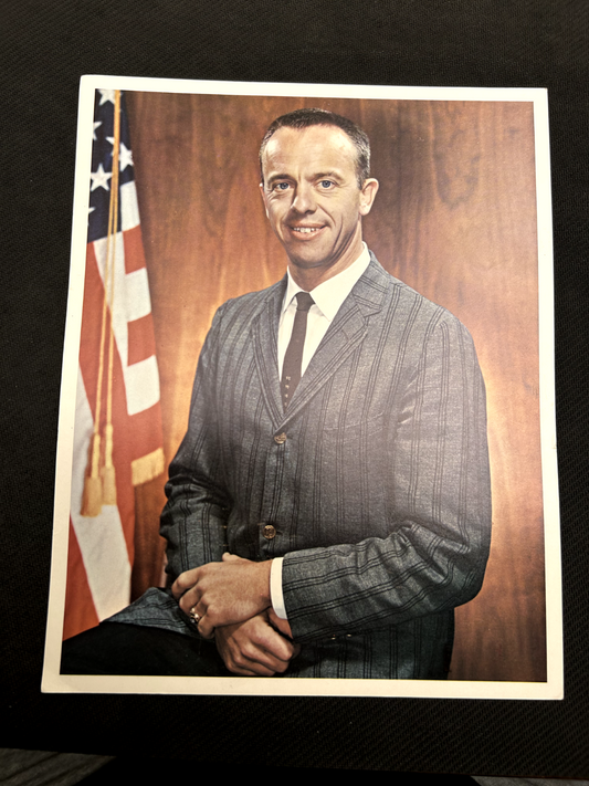 NASA Mercury Apollo astronaut litho Alan B. Shepard, Jr. 8X10 portrait photo