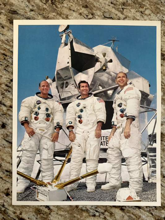 Apollo 12 astronauts crew official litho